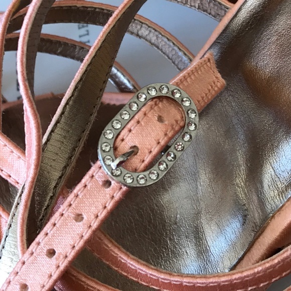 2.5" HEEL SALMON OPEN TOE STRAPPY BALLROOM SHOE - Picture 11 of 12